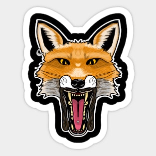 Fox with moustache Sticker